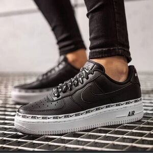 Nike🖤Air Force 1 Low ‘Ribbon Pack Black’ Sneakers - AH6827-002 - Wmns Size 8.5